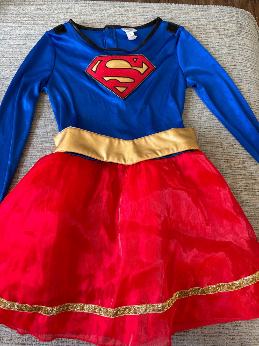 DC Girls Blue, Red and Gold Supergirl Costume Dress